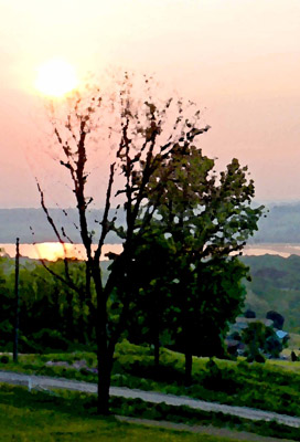 Sun Rise on Keuka Lake by Daniel P. Crozet