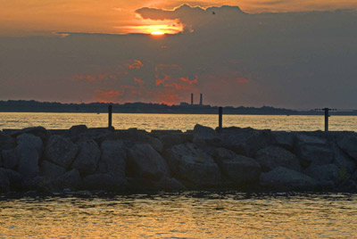 Hot Summer Night by the Lake by Joel Krenis