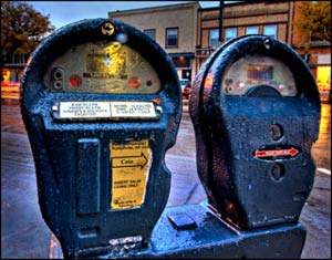 Meters in the Rain by Ron Gouger