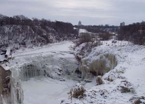 Lower Falls Winter by Masotti