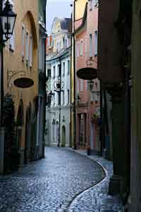 Street Scene Regansburg Arch by Marge Grinols