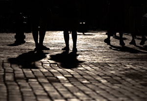 Boston Sunset at Quincy Market Three by Steve Levinson