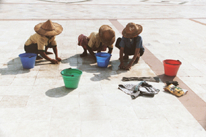 Four Buckets and Three Hats by Lynda Howland