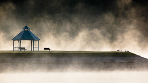 Early Birds, Hemlock Lake by Ron Kenney