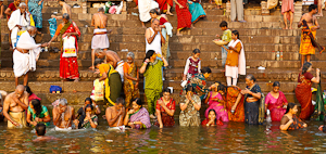 Bathing in the Holy Ganges by Jim Patton