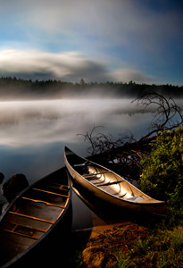 Moonlit Canoes by Peter Blackwood
