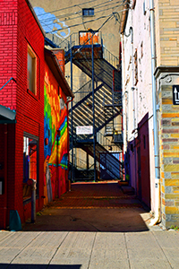 Saturated Alleyway by Julia Laude