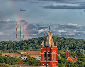 Roof Top Rainbow by Laurie Webb