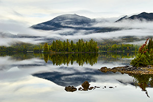 Misty Mountain at Sunrise by Gary Paige