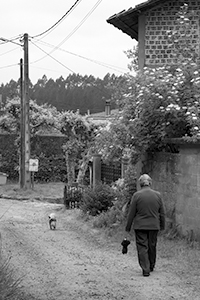 With Her Dog by John Solberg