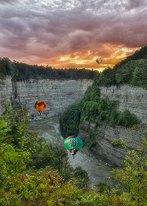 Balloons over Letchworth by Marie Costanza
