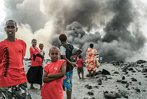 Locals at the Crater's Edge by Carolyn Michelle