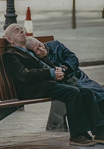 Old Couple in the Park by DeDe Hartung
